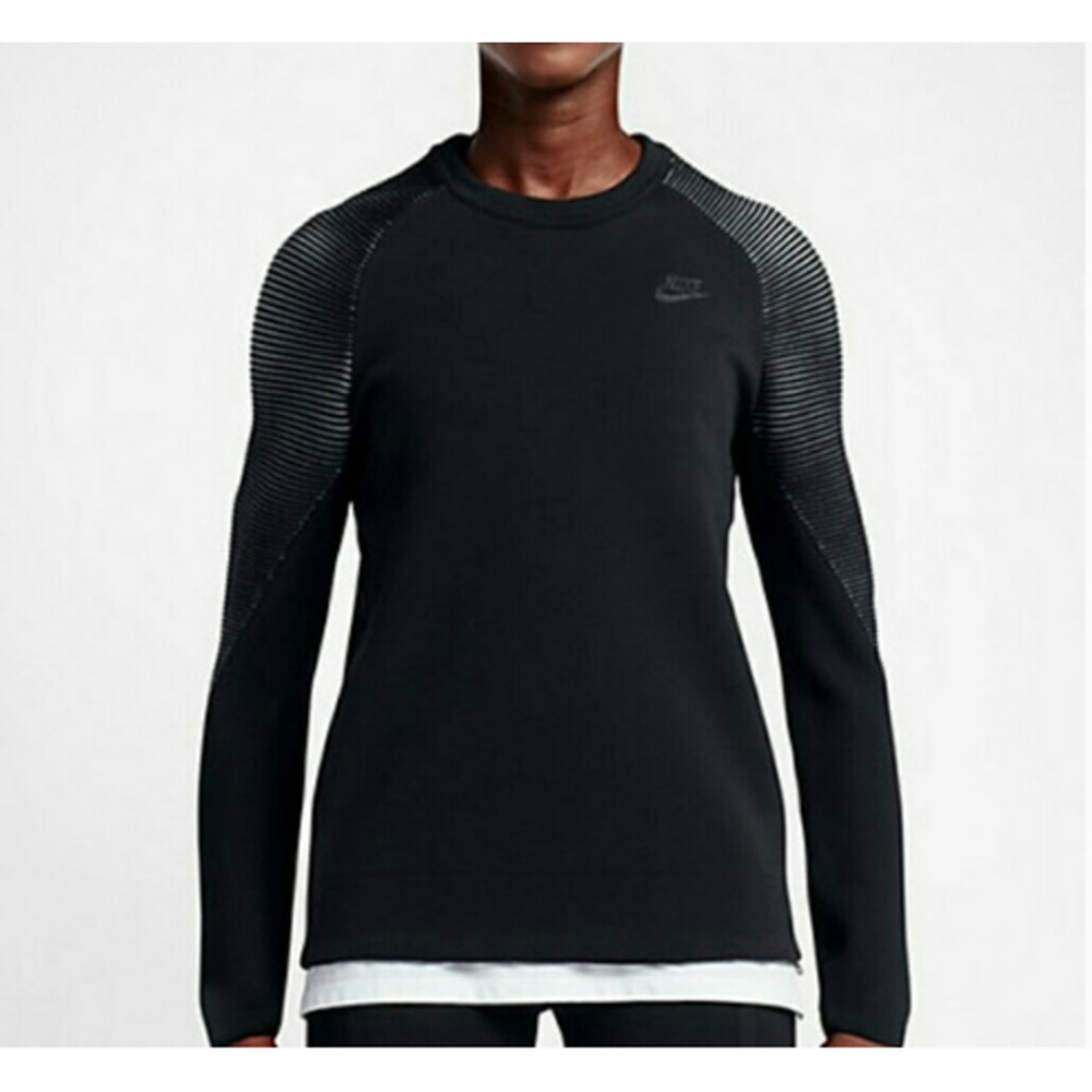 Nike Sportswear NSW Tech Fleece Crew Sweatshirt Side Zippers Size Small